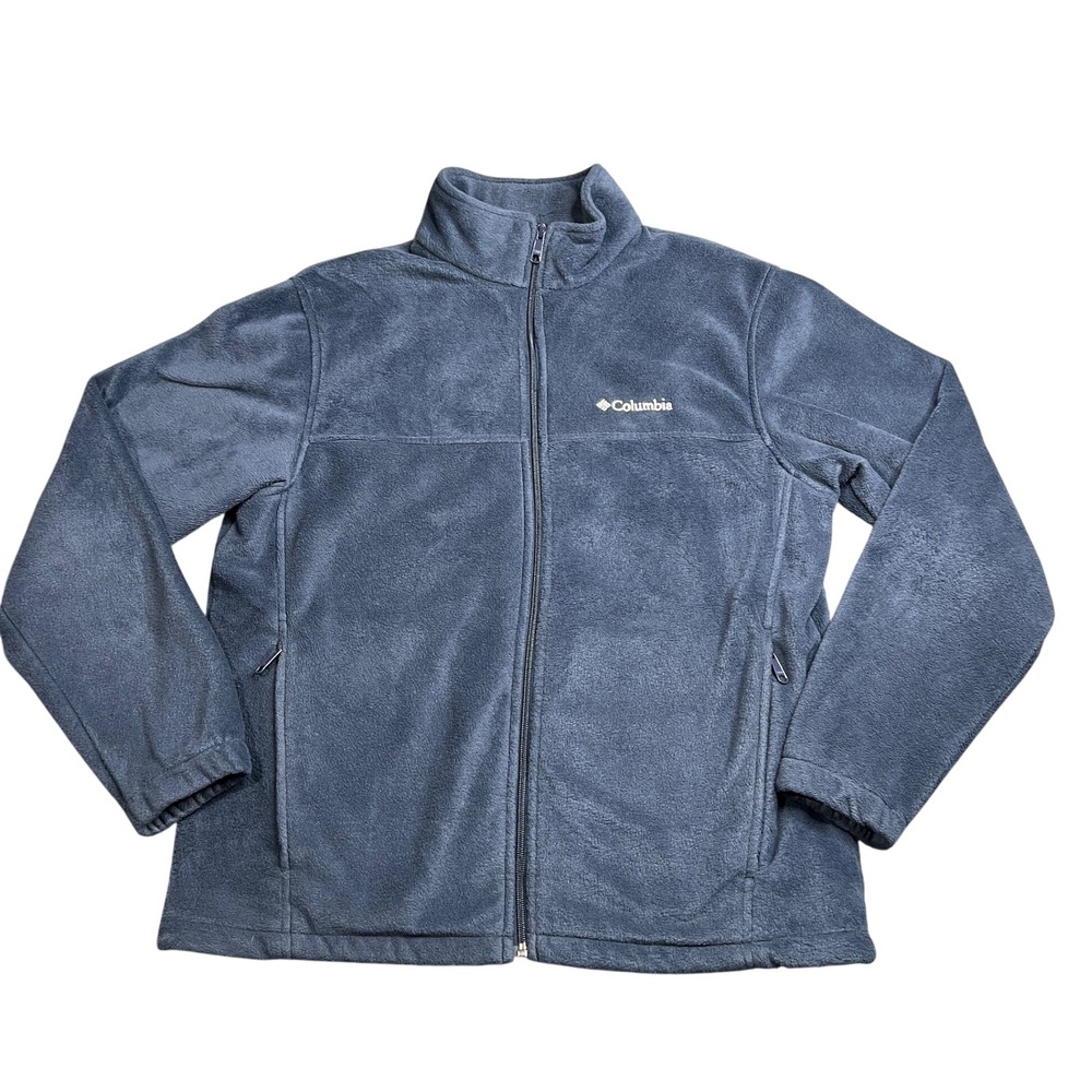 Columbia Men's Large Steens Mountain 2.0 Full Zip Fleece Jacket Navy Blue